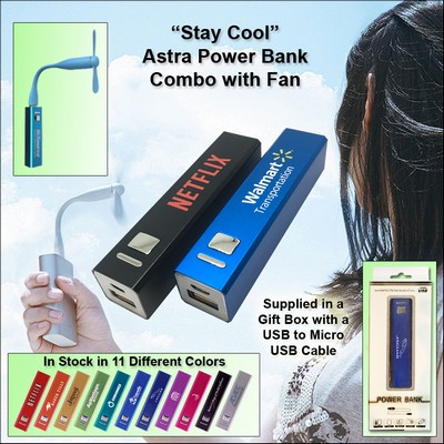 1800 mAh Astra Power Bank Combo w/Fan