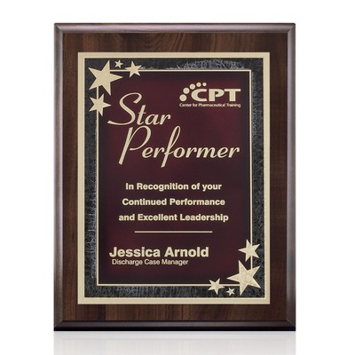 Farnsworth/Starburst Plaque - Cherry/Red 9"x12"