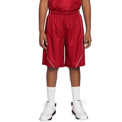 Sport-Tek® Youth PosiCharge® Mesh Reversible Spliced Shorts