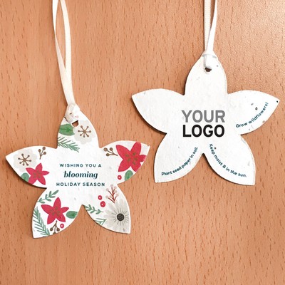 Blooming Holiday Flower Seed Paper Holiday Ornament