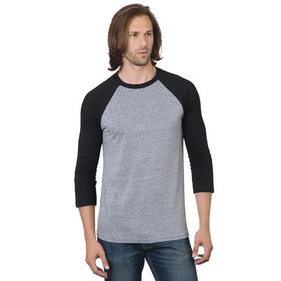 BAYSIDE Unisex Three-Quarter Sleeve Raglan T-Shirt