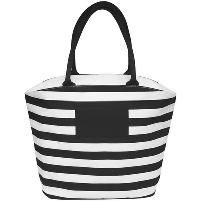 Perfect Cotton Canvas Beach Boat Tote with Classic Stripes