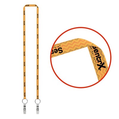 3/8" Dual LA-214 Attachment Sublimation Lanyard