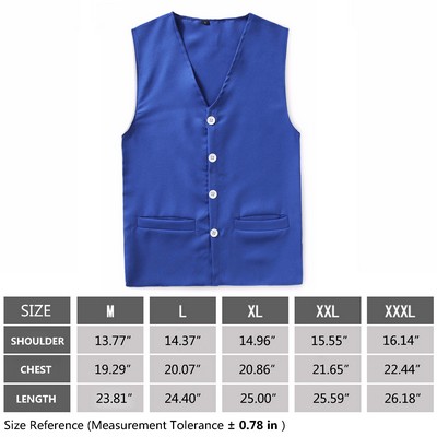 Flat Bottom Edge Uniform Vest