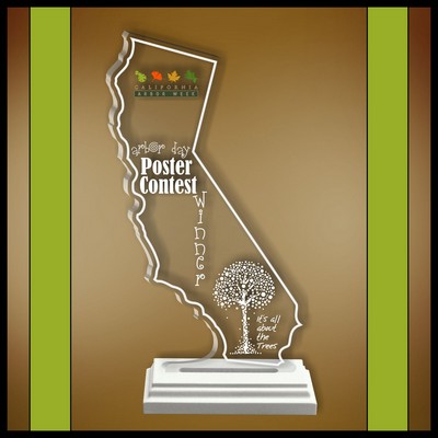 13" California Clear Acrylic Award with Color Print