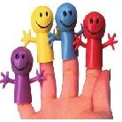 1 1/2" Smile Finger Puppet