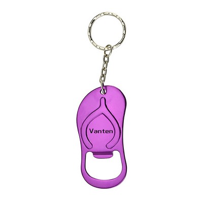 Flip Flop Bottle Opener w/Keychain