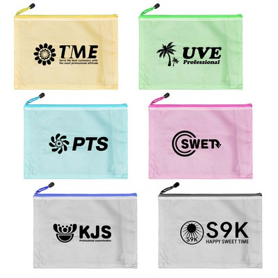 A4 Transparent Mesh File Bag