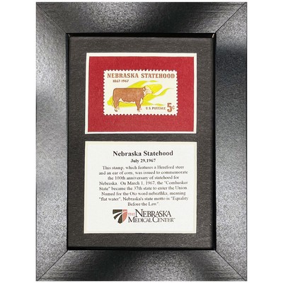 Framed Stamp Gift/Award Celebrating Nebraska