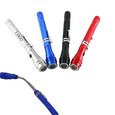 Telescopic Aluminum Flashlight With Magnet