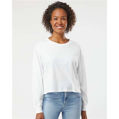 Alternative® Women's Long Sleeve Cotton Jersey Crop Tee