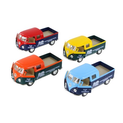 5.25" 1963 Volkswagen Bus Double Cab Pickup Diecast