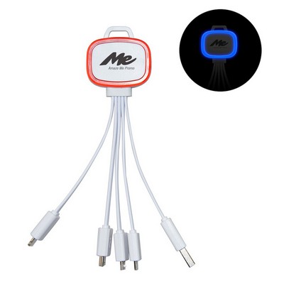 4-in-1 Light-Up Flat Noodle TPE & ABS Cable