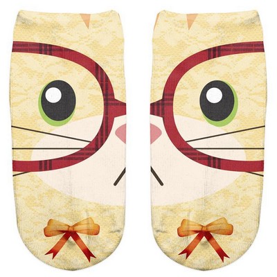 Low Cut Cartoon Unisex Short Socks - Cat