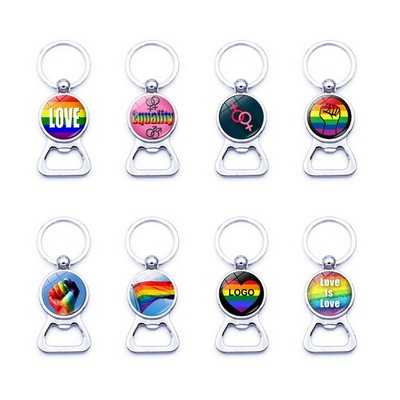 Rainbow Bottle Opener Keychain (direct import)