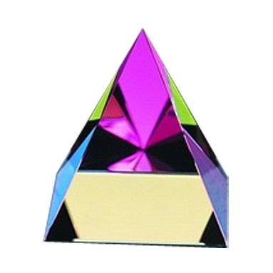 Rainbow Pyramid Paperweight