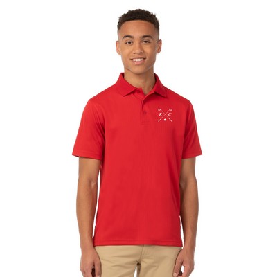 Zorrel® Men's Paseo Dot Stripe Jacquard Stripe Polo Shirt