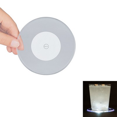 4" Round Cup Coaster With Light Up LED