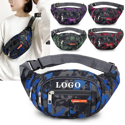 Camouflage Color Oxford Fanny Pack