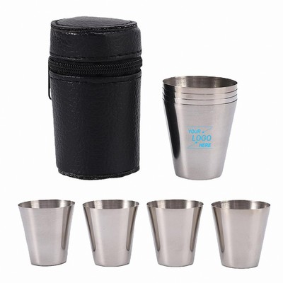 1oz Stainless Steel Shot Glass Set