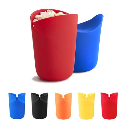 Collapsible Silicone Popcorn Bowls: Microwave-Friendly & Space-Saving