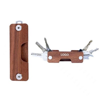 Wood Key Holder Organizer w/Opener