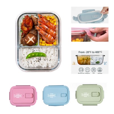 Glass Bento Lunch Box Food Meal Prep Container