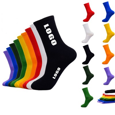 Trendy Multi-Color Cotton Sports Stockings For Men And Women