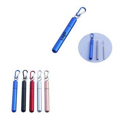 Collapsible Stainless Steel Straw Kit