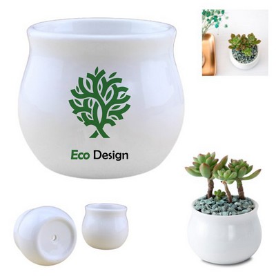 Round Ceramic Succulent Planters