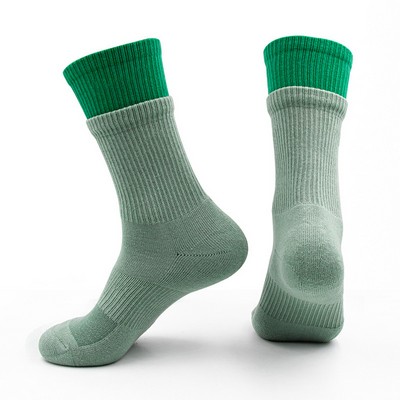 Double Crew Sock Men Athletic Socks Mid-calf Length Socks