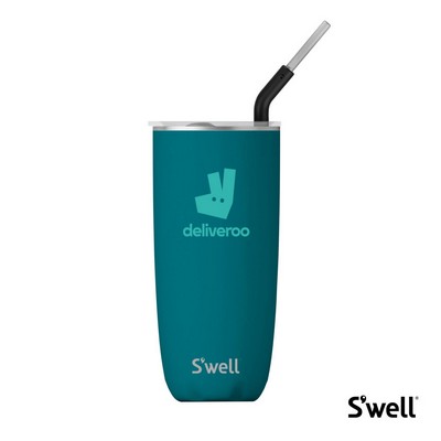 S'well® Tumbler w/ Straw - 24oz Peacock Blue