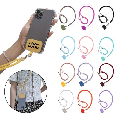 Crossbody Patch Phone Lanyards With Nylon Soft Rope