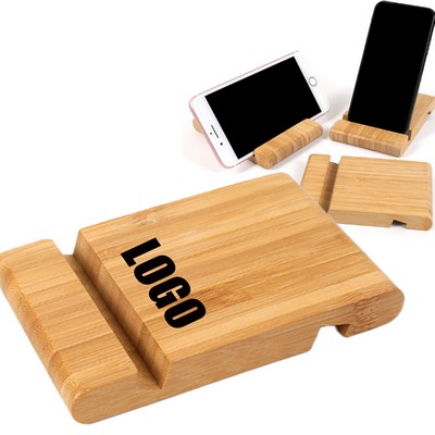 Bamboo Cell Phone Desktop Stand