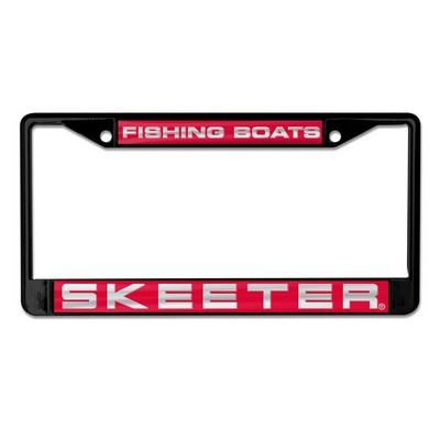 Metal License Plate Frame with Acrylic Insert - 6.25"x12.25" - Printed on metallic