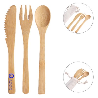 Reusable Bamboo Cutlery Utensils Set