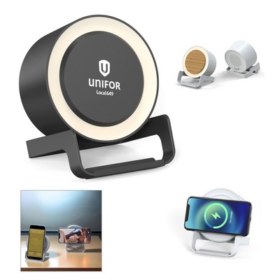 Multifunctional Night Light Bluetooth Speaker & Wireless Charger Stand