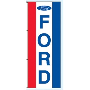 Double Faced Free Flying Drape Flags (Center Panel - Ford®) (3' x 8')