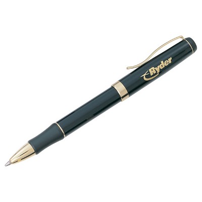 Executive Black Ballpoint Pen w/Gold Accents