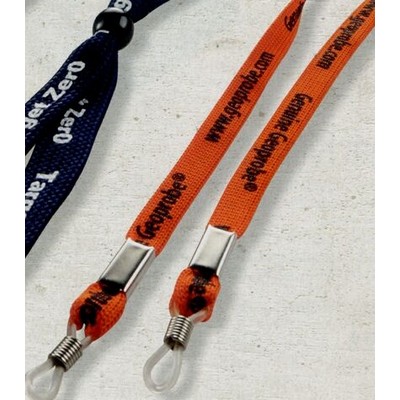 Polyester Eyewear Retainer Lanyard w/ Eyeglass Loops (3/8"x25")