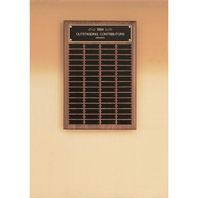 Perpetual Series Walnut Plaque w/ 24 Individual Plates (12"x15")