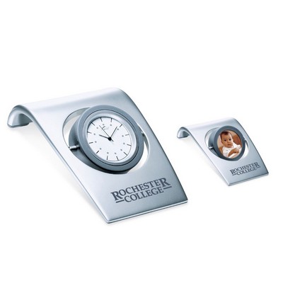 Rotating Desk Clock and Photo Frame