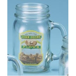 John Deere Plows Drinking Jar