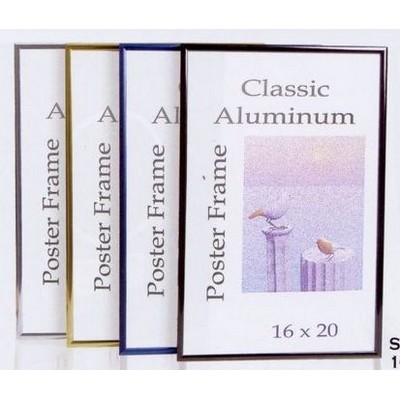 Glossy Silver Aluminum Poster Frame - 16x20