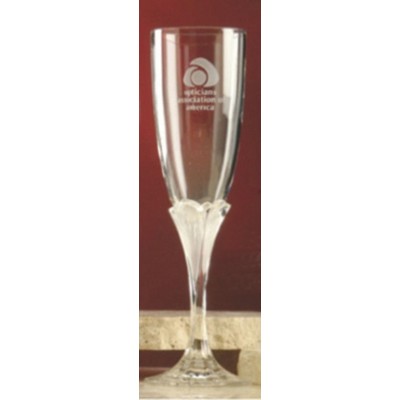 6 Oz. Hand Cut Crystal Wine Flute