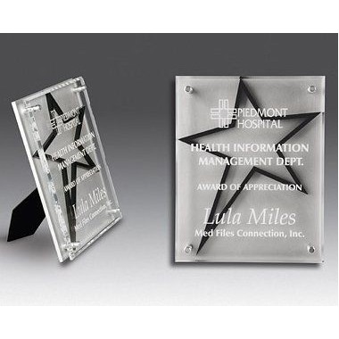 Star Stand-out Plaque Award - Large (9"x12)