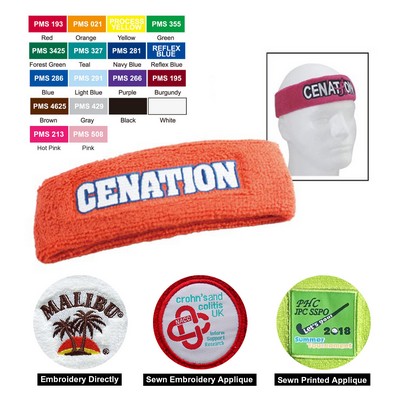 Soft cotton/polyester Terry Cloth Sport Headband