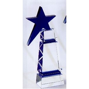 Blue Star Crystal Tower Award (9"x3¼")