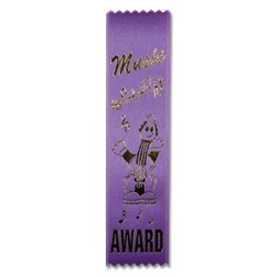 2"x8" Stock Recognition Music Award Lapel Ribbon