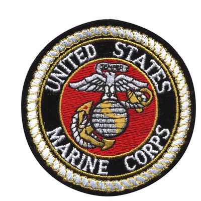 Deluxe Round USMC Embroidered Military 3" Patch